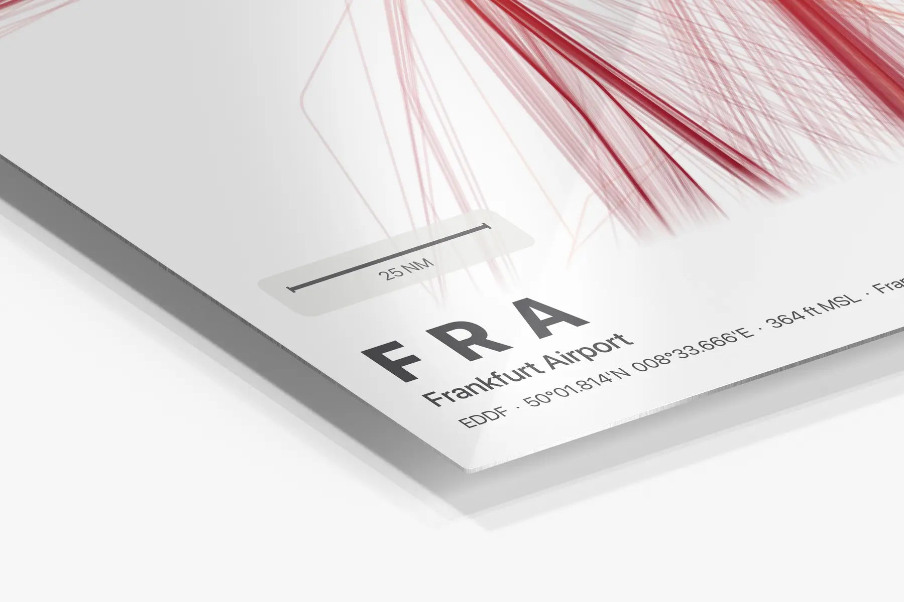 FRA flight path print — Inferno theme · Light in corner detail setting