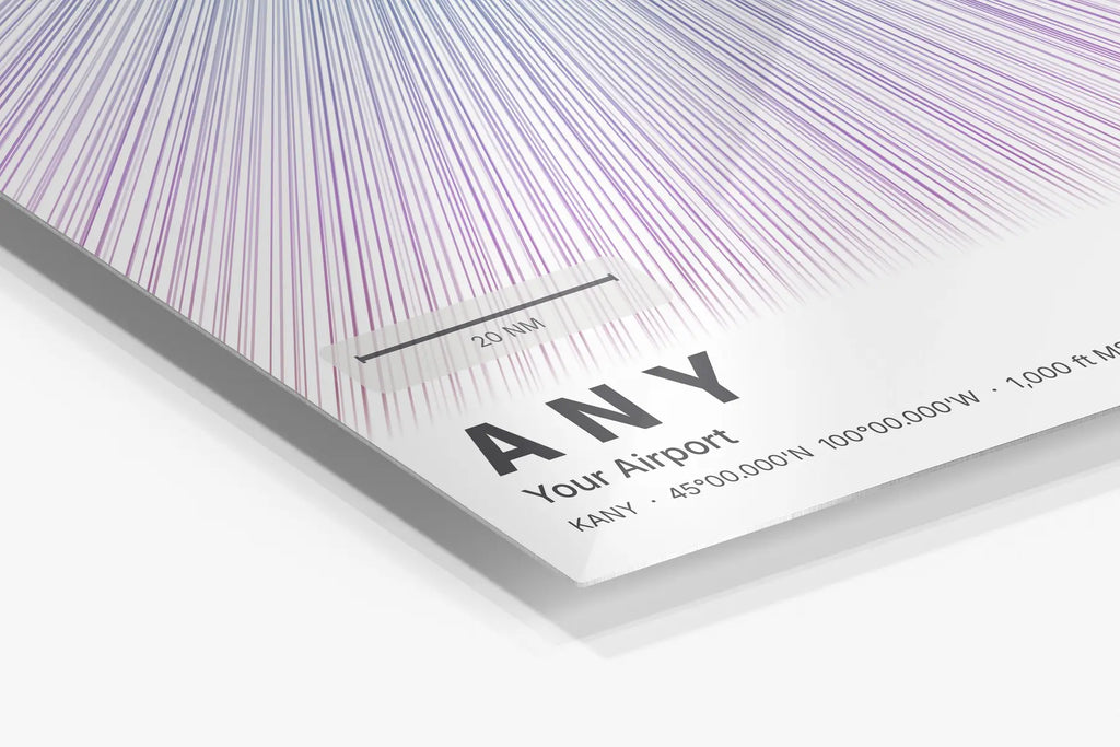 Custom airport print — Prism theme · Light in corner detail setting