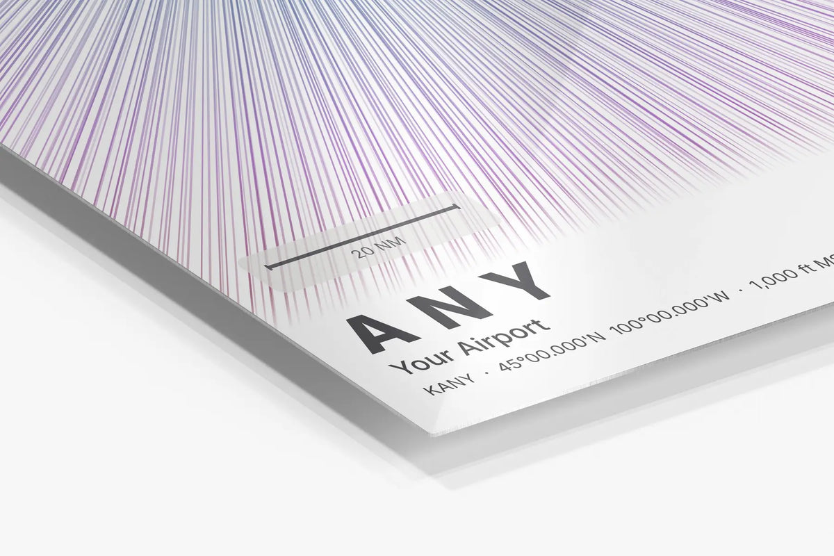 Custom airport print — Prism theme · Light in corner detail setting