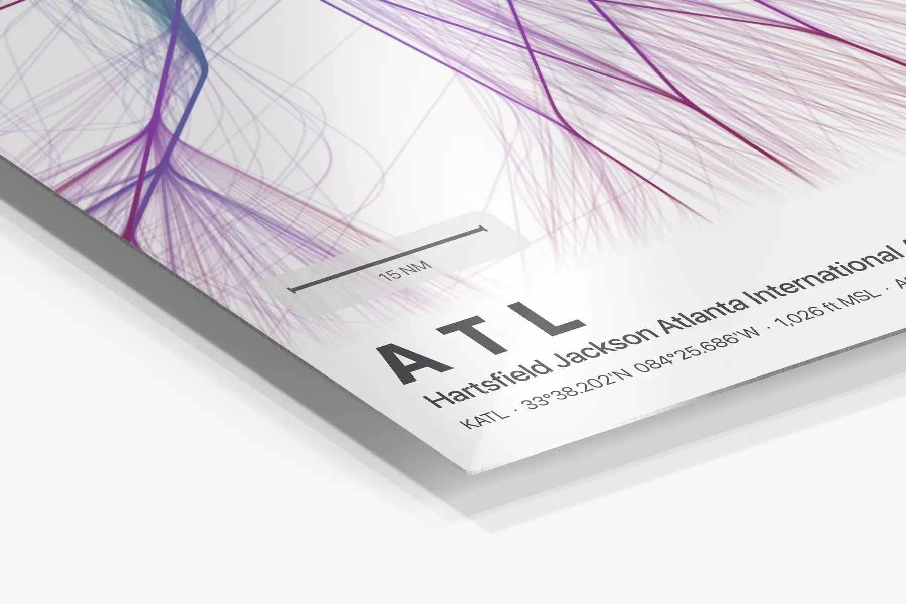 ATL flight path print — Prism theme · Light in corner detail setting