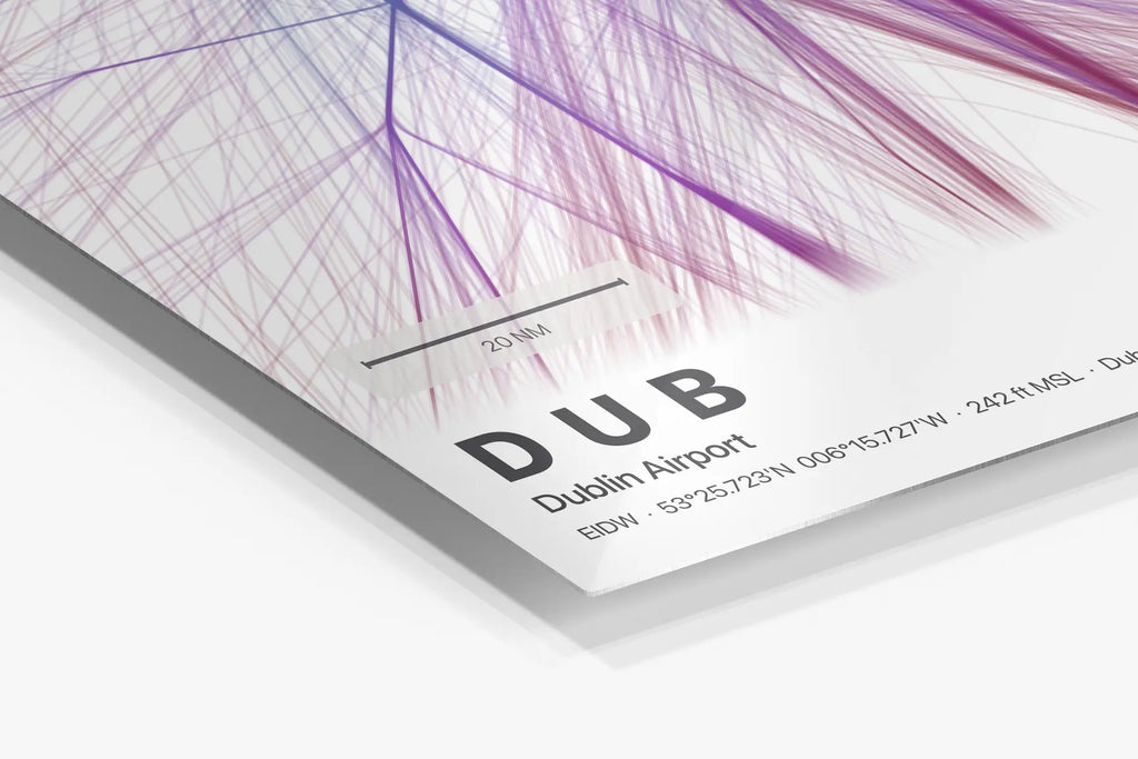 DUB flight path print — Prism theme · Light in corner detail setting