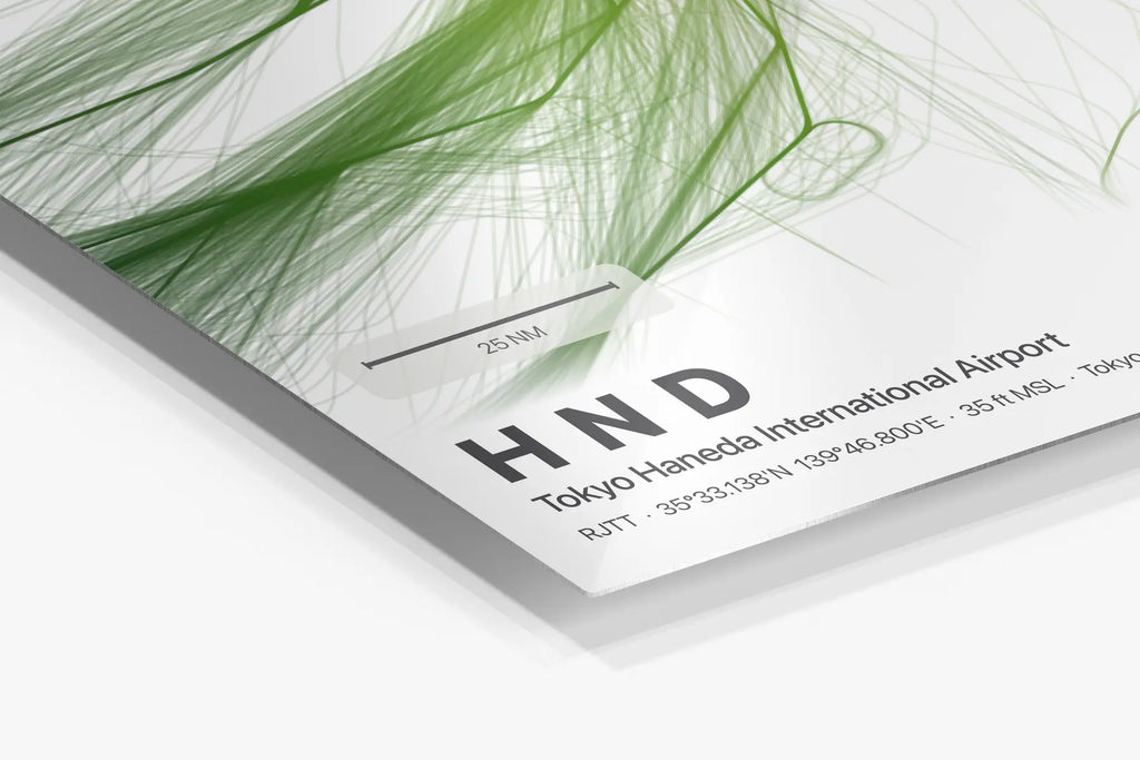 HND flight path print — Citrus theme · Light in corner detail setting