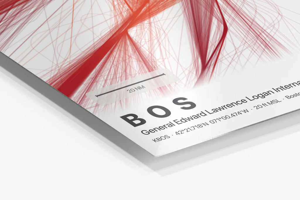 BOS flight path print — Inferno theme · Light in corner detail setting