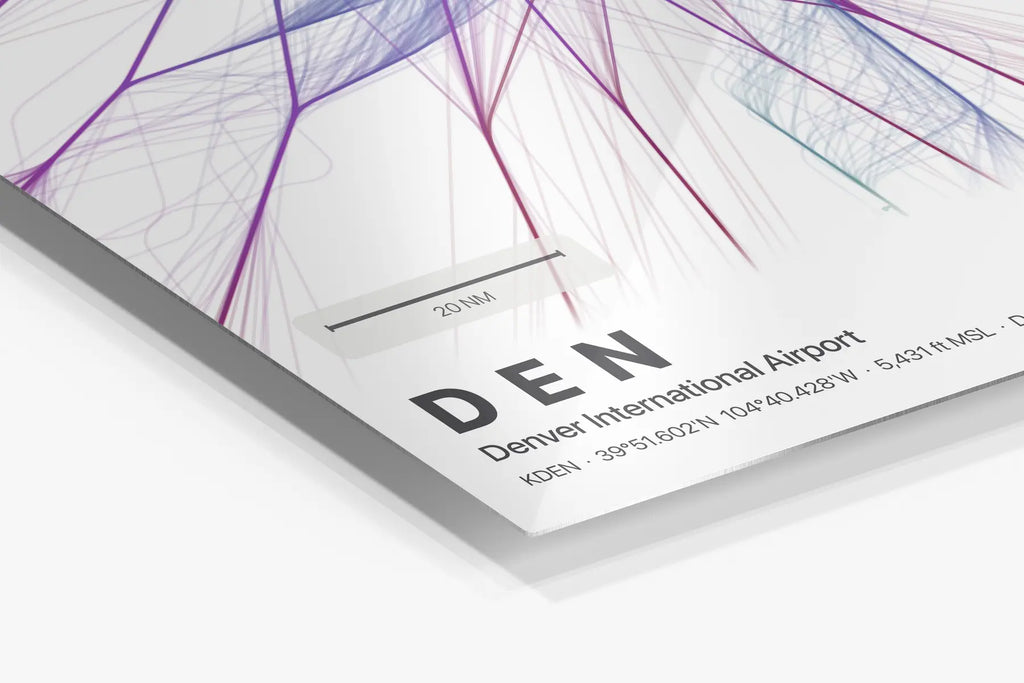 DEN flight path print — Prism theme · Light in corner detail setting