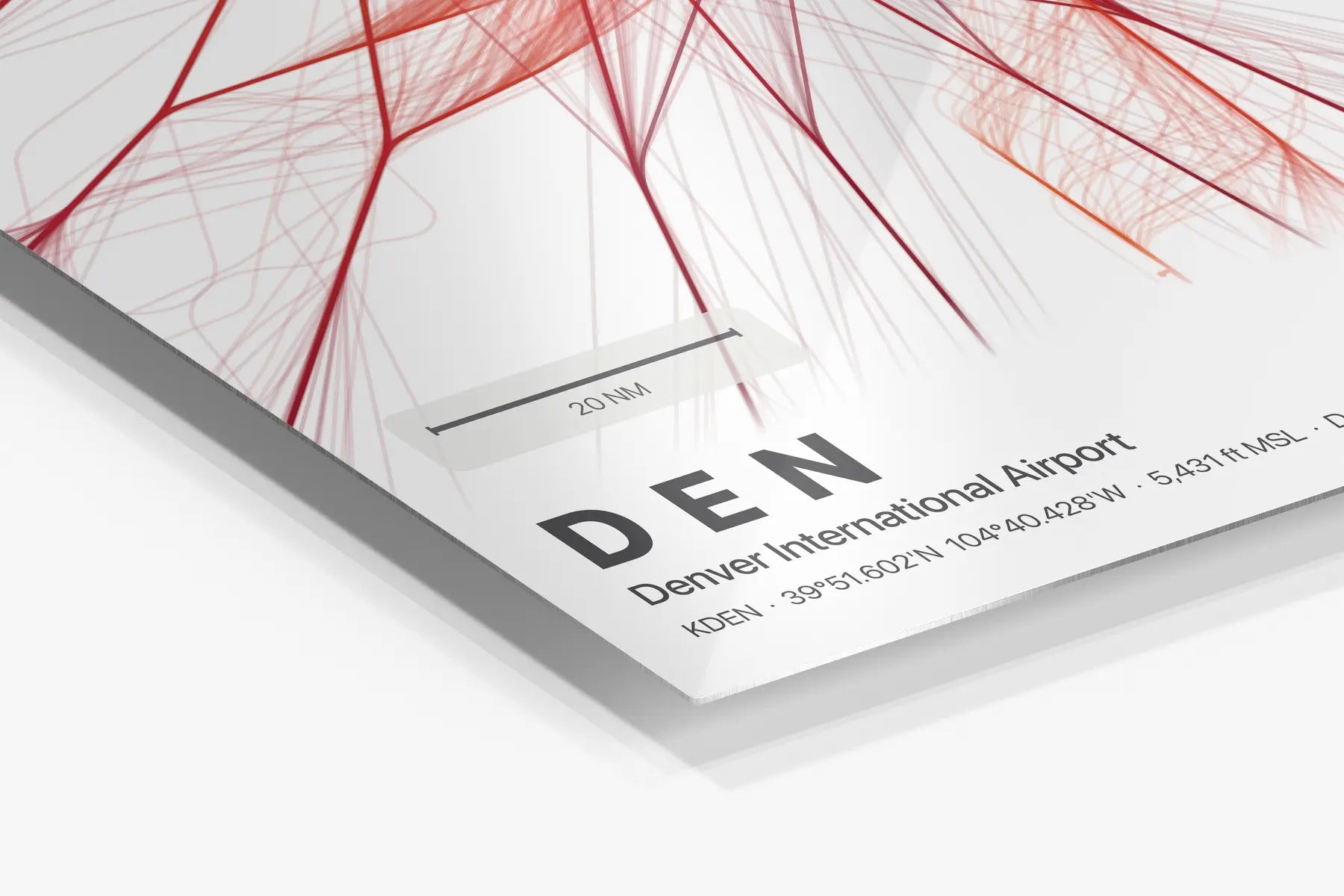 DEN flight path print — Inferno theme · Light in corner detail setting