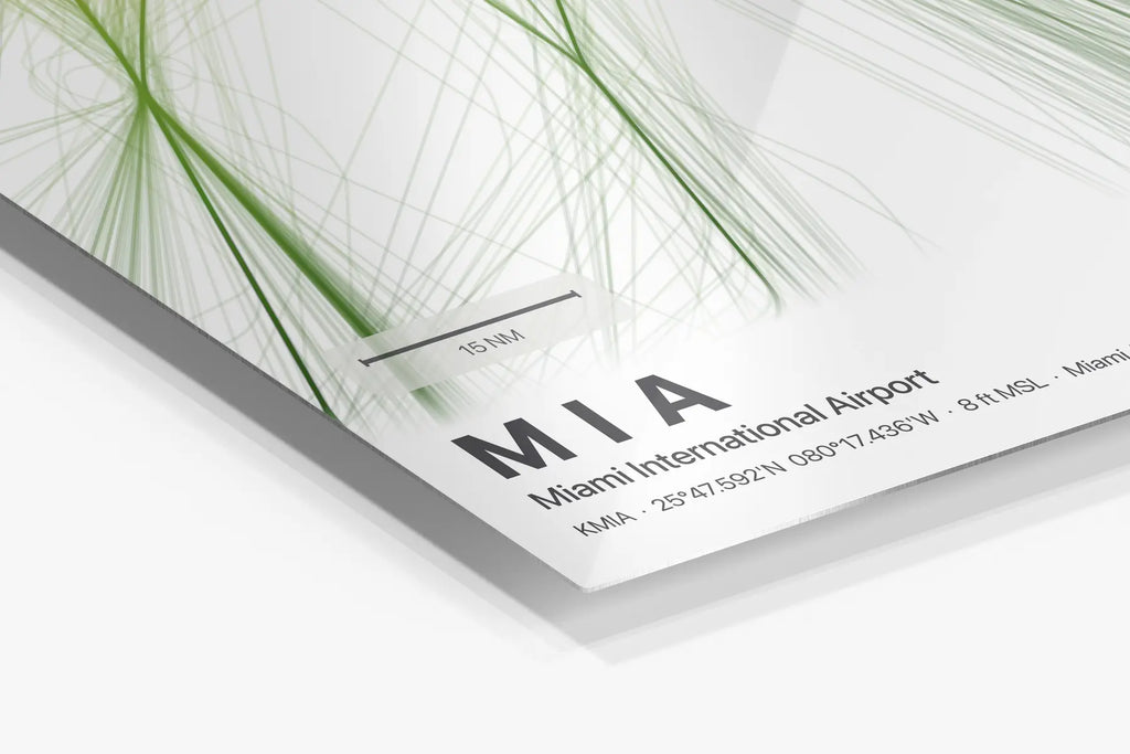 MIA flight path print — Citrus theme · Light in corner detail setting