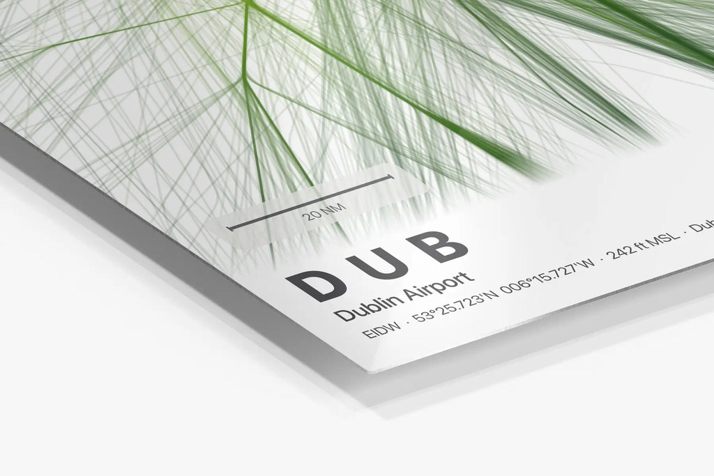 DUB flight path print — Citrus theme · Light in corner detail setting