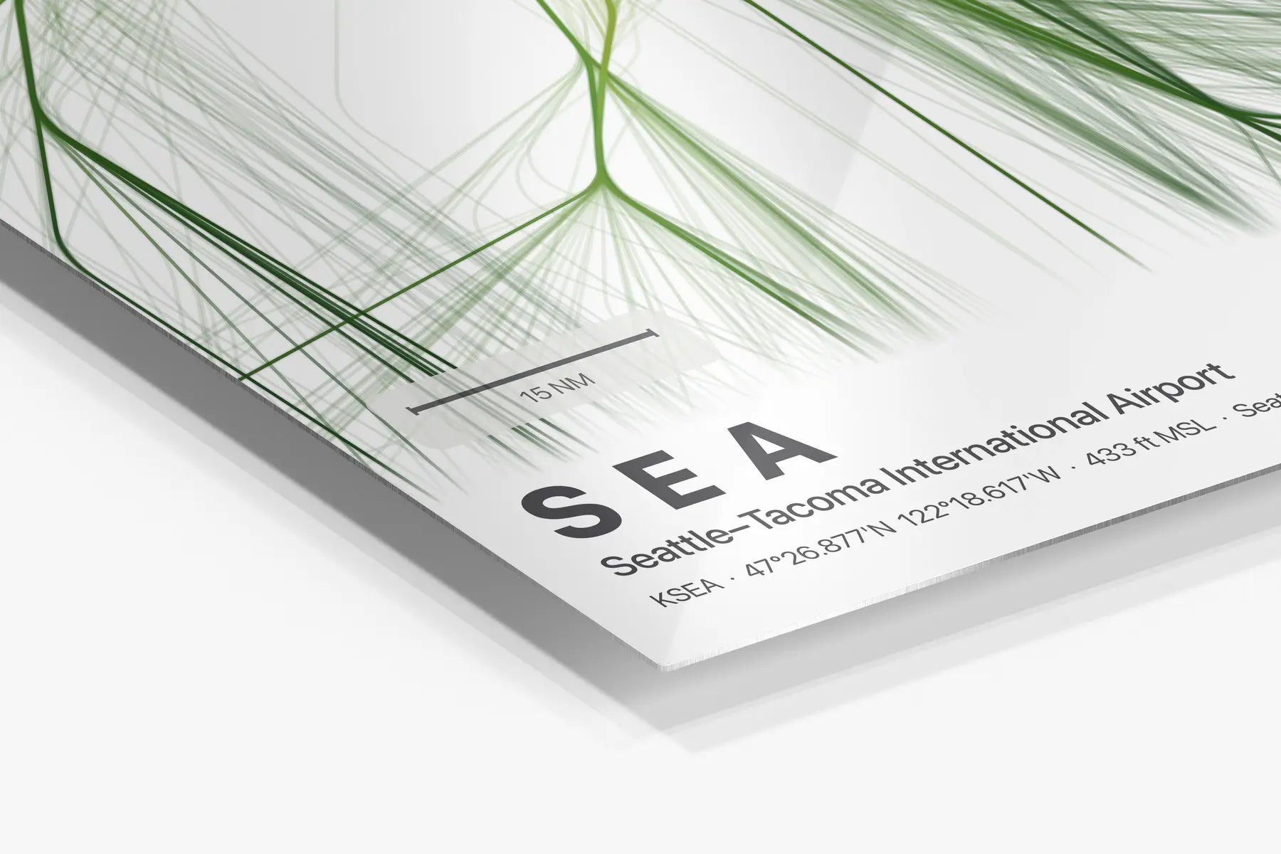 SEA flight path print — Citrus theme · Light in corner detail setting