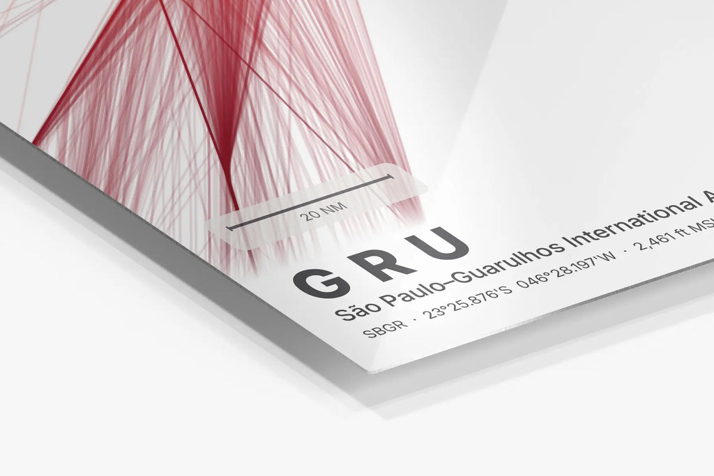 GRU flight path print — Inferno theme · Light in corner detail setting