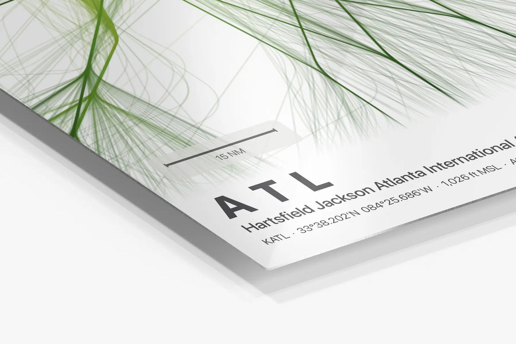 ATL flight path print — Citrus theme · Light in corner detail setting