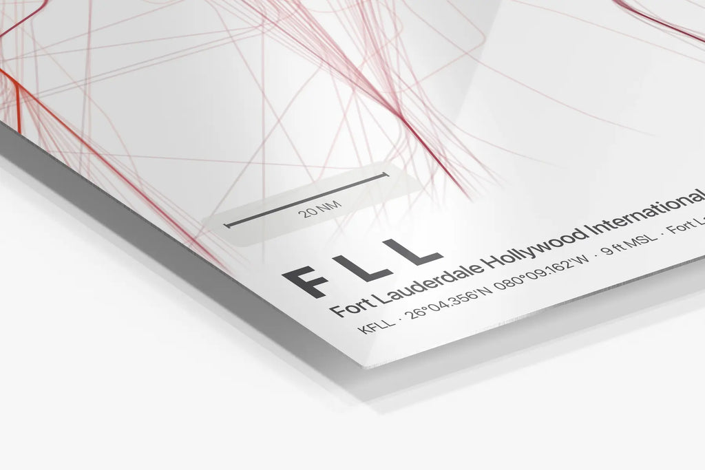 FLL flight path print — Inferno theme · Light in corner detail setting