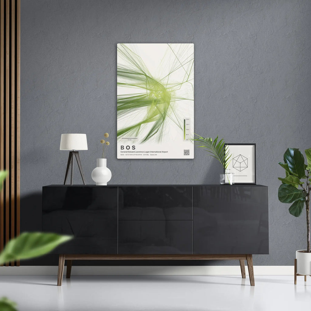 BOS flight path print — Citrus theme · Light in foyer setting [hotspot:50]