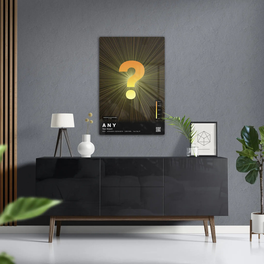 Custom airport print — Solana theme · Dark in foyer setting [hotspot:50]