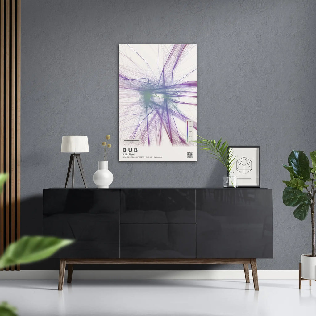 DUB flight path print — Prism theme · Light in foyer setting [hotspot:50]