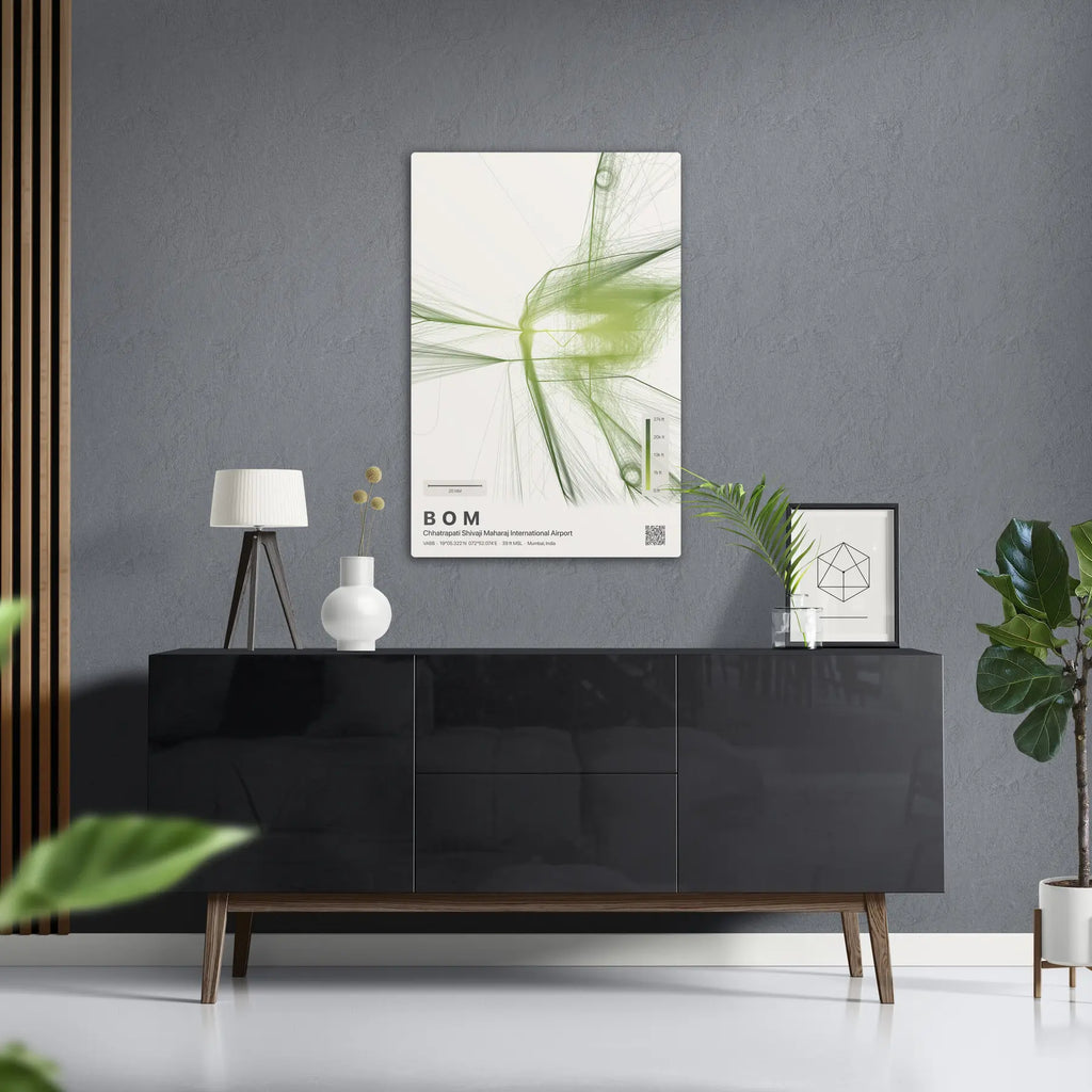 BOM flight path print — Citrus theme · Light in foyer setting [hotspot:50]