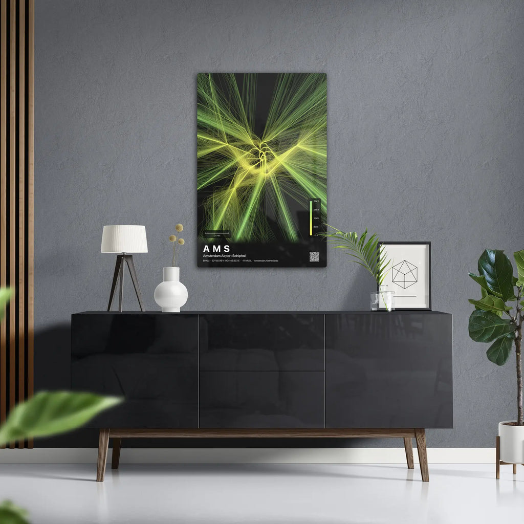 AMS flight path print — Citrus theme · Dark in foyer setting [hotspot:50]