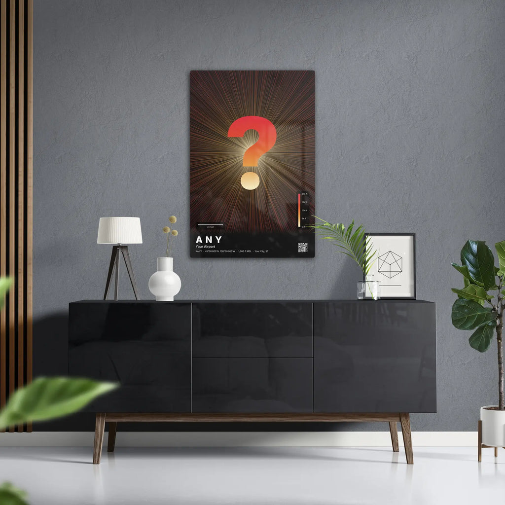 Custom airport print — Inferno theme · Dark in foyer setting [hotspot:50]