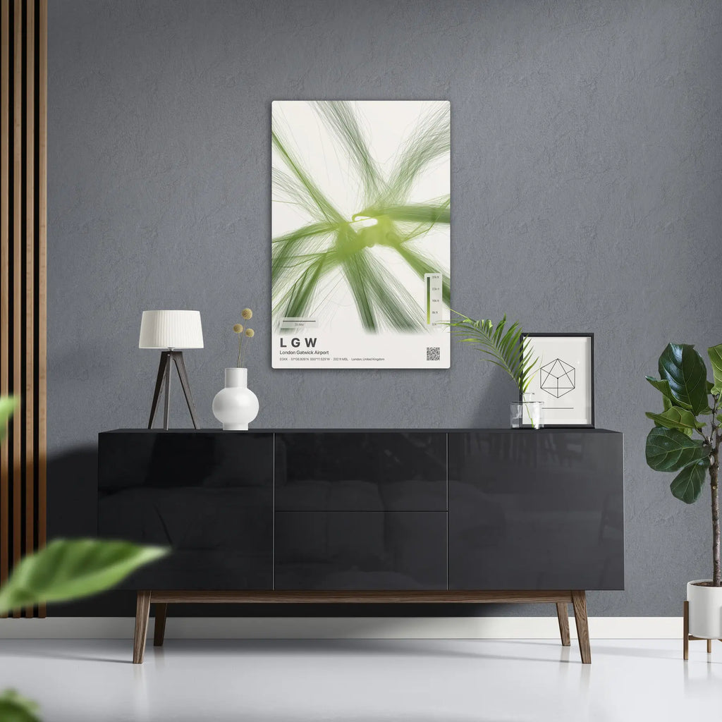 LGW flight path print — Citrus theme · Light in foyer setting [hotspot:50]