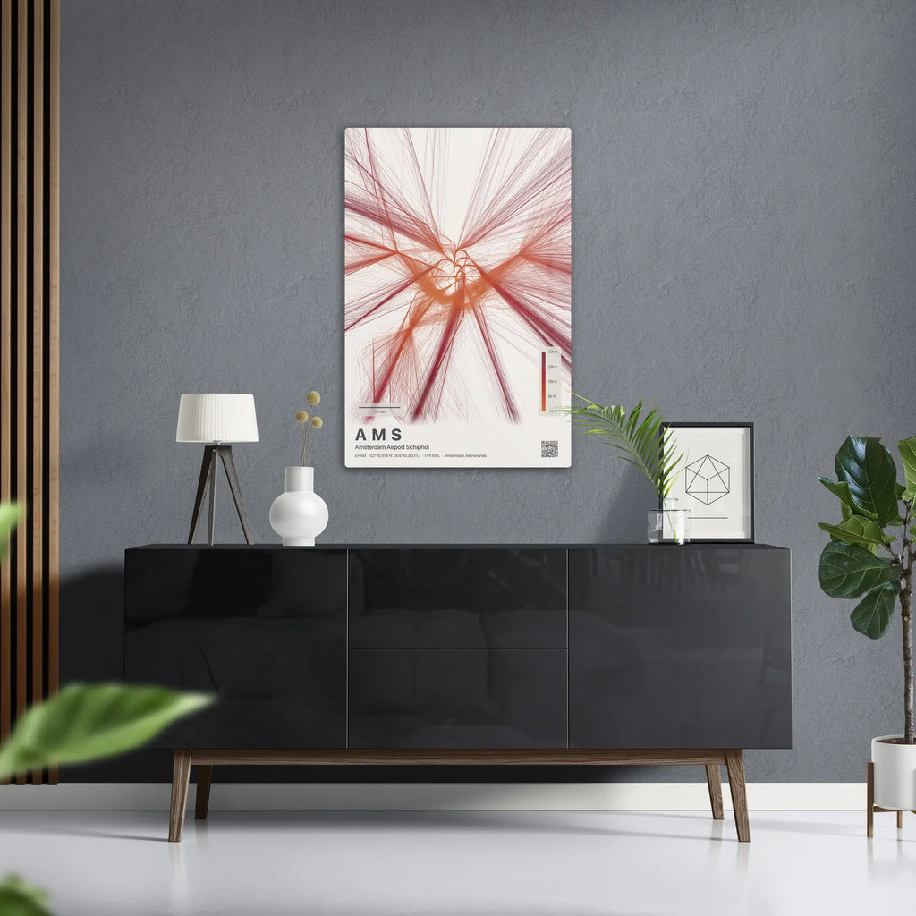 AMS flight path print — Inferno theme · Light in foyer setting [hotspot:50]
