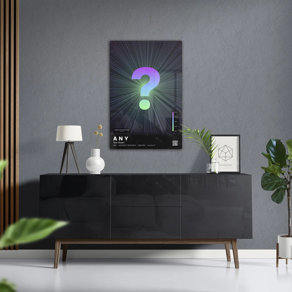 Custom airport print — Prism theme · Dark in foyer setting [hotspot:50]