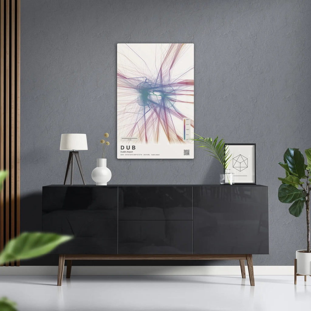 DUB flight path print — Aurora theme · Light in foyer setting [hotspot:50]
