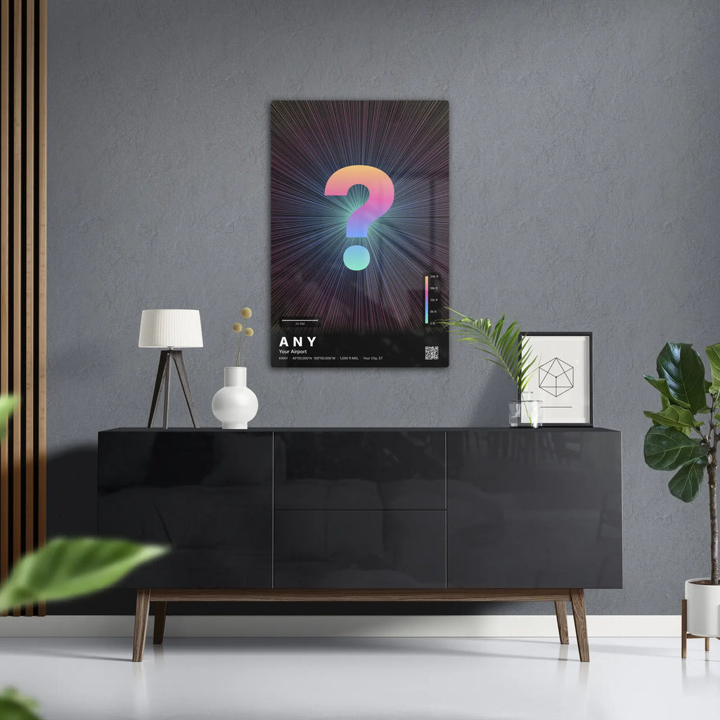 Custom airport print — Aurora theme · Dark in foyer setting [hotspot:50]