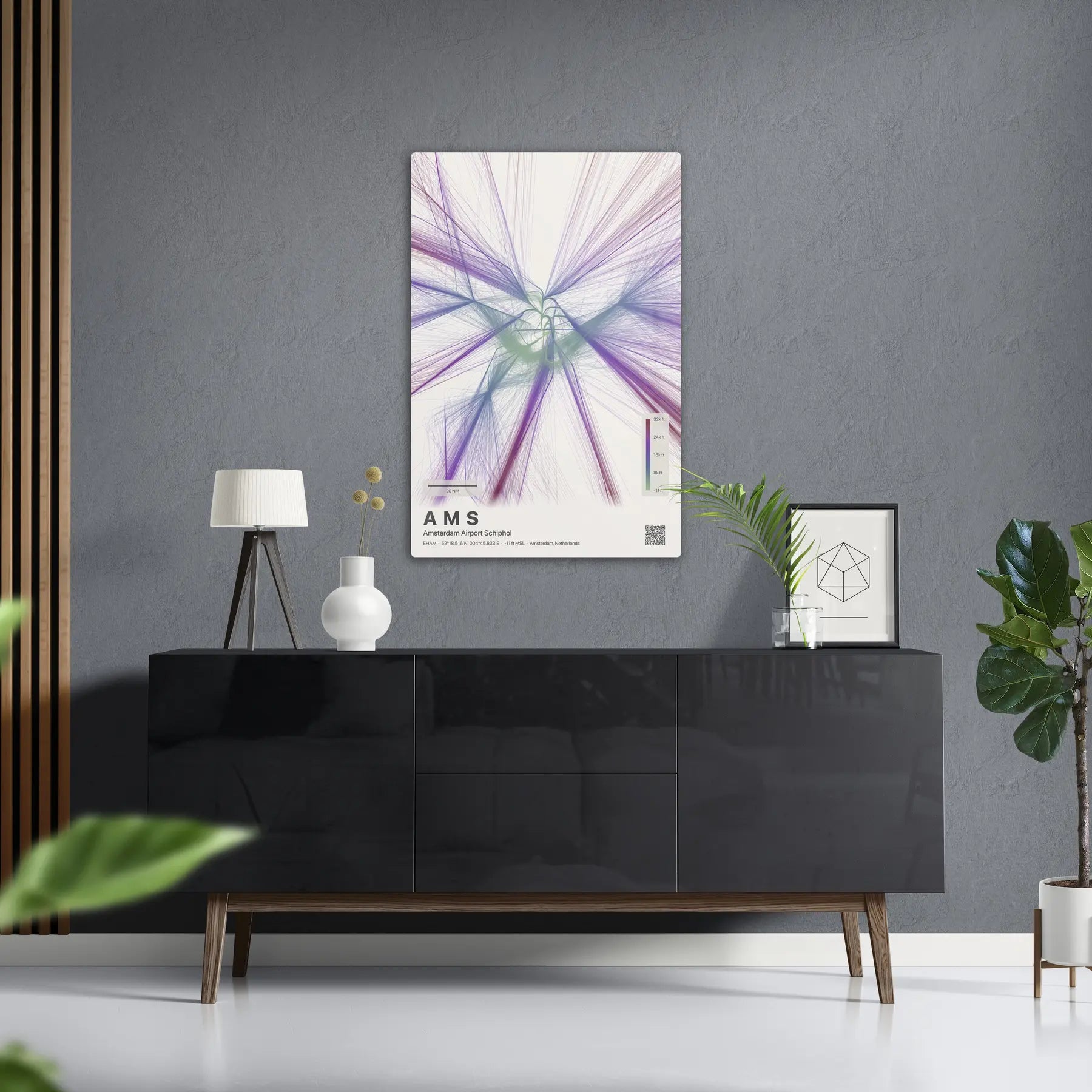 AMS flight path print — Prism theme · Light in foyer setting [hotspot:50]