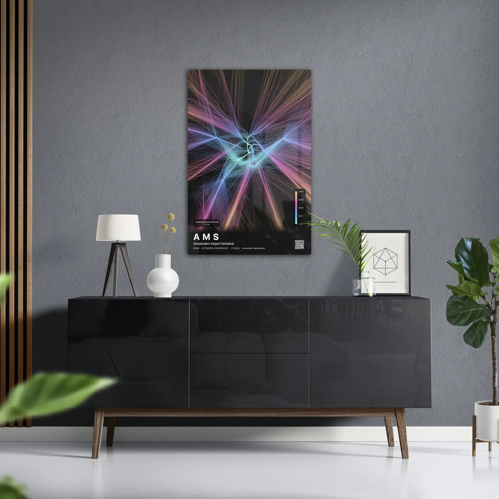 AMS flight path print — Aurora theme · Dark in foyer setting [hotspot:50]