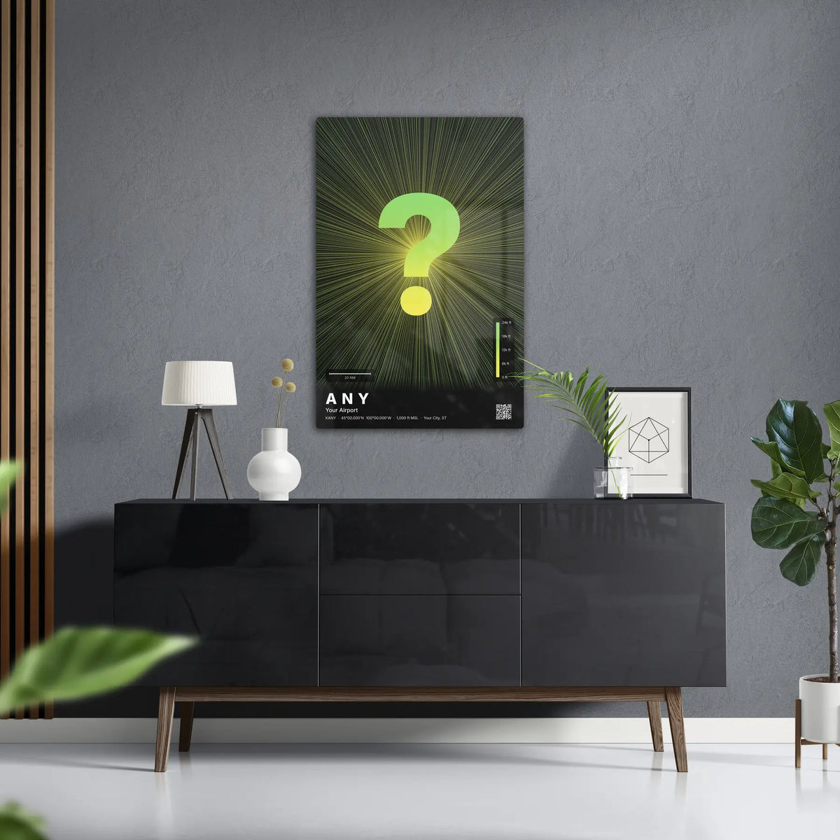 Custom airport print — Citrus theme · Dark in foyer setting [hotspot:50]