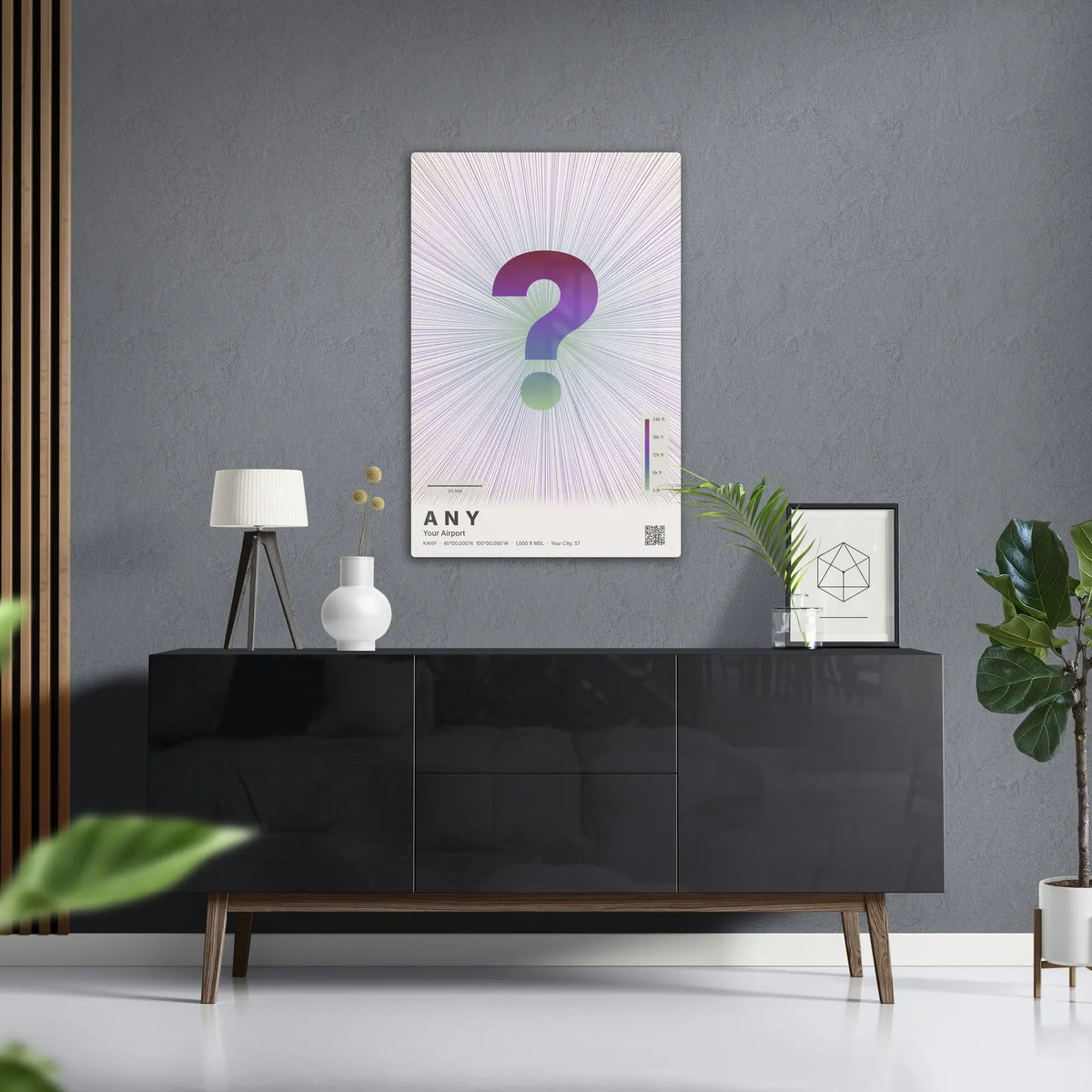 Custom airport print — Prism theme · Light in foyer setting [hotspot:50]