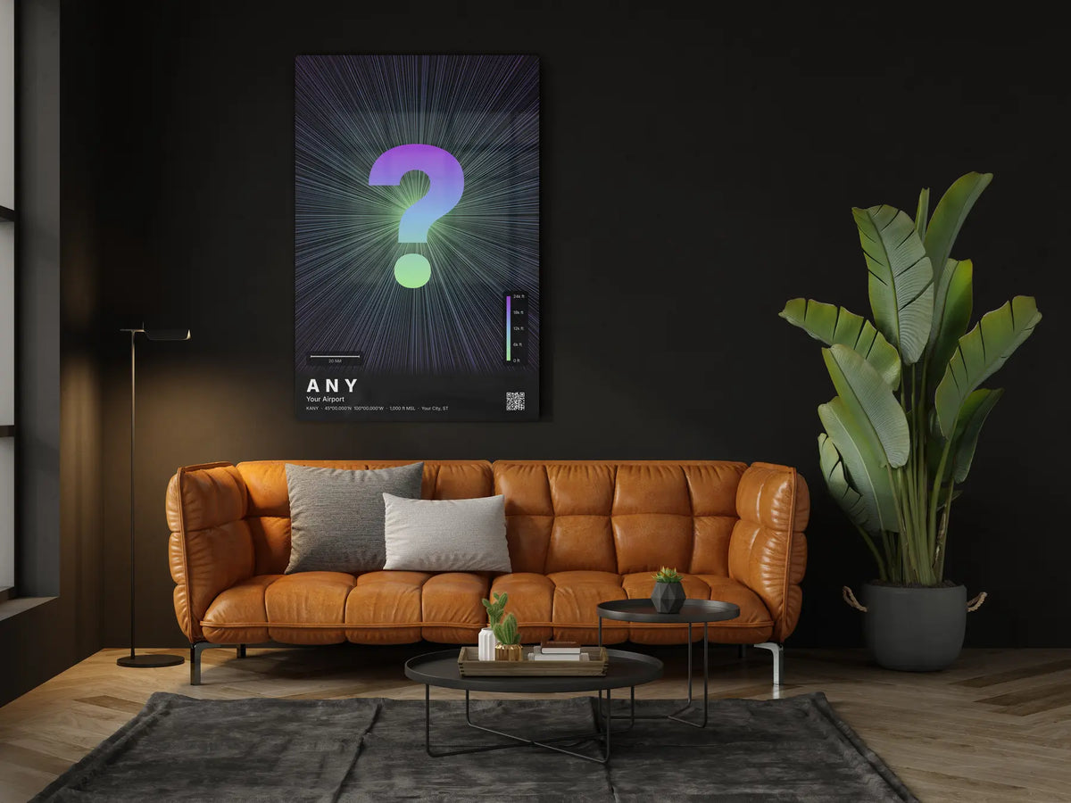 Custom airport print — Prism theme · Dark in living-room setting [hotspot:46]
