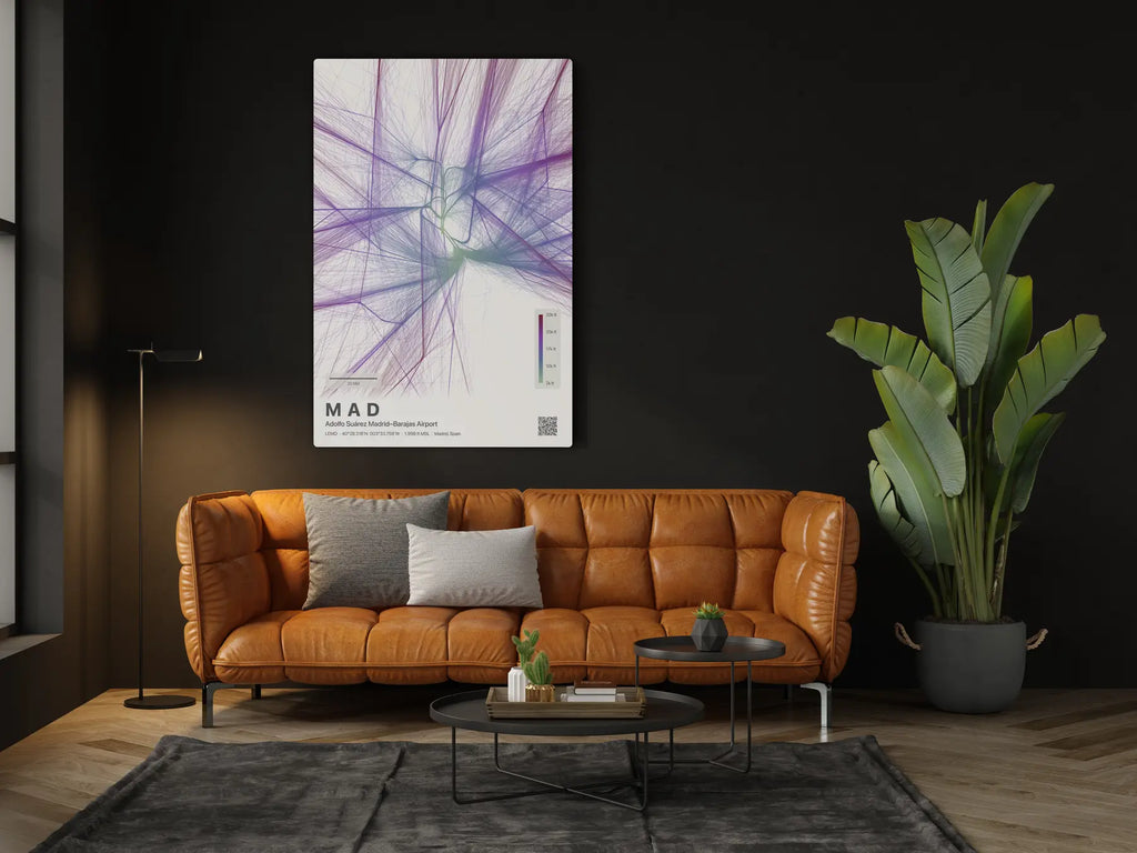 MAD flight path print — Prism theme · Light in living-room setting [hotspot:46]