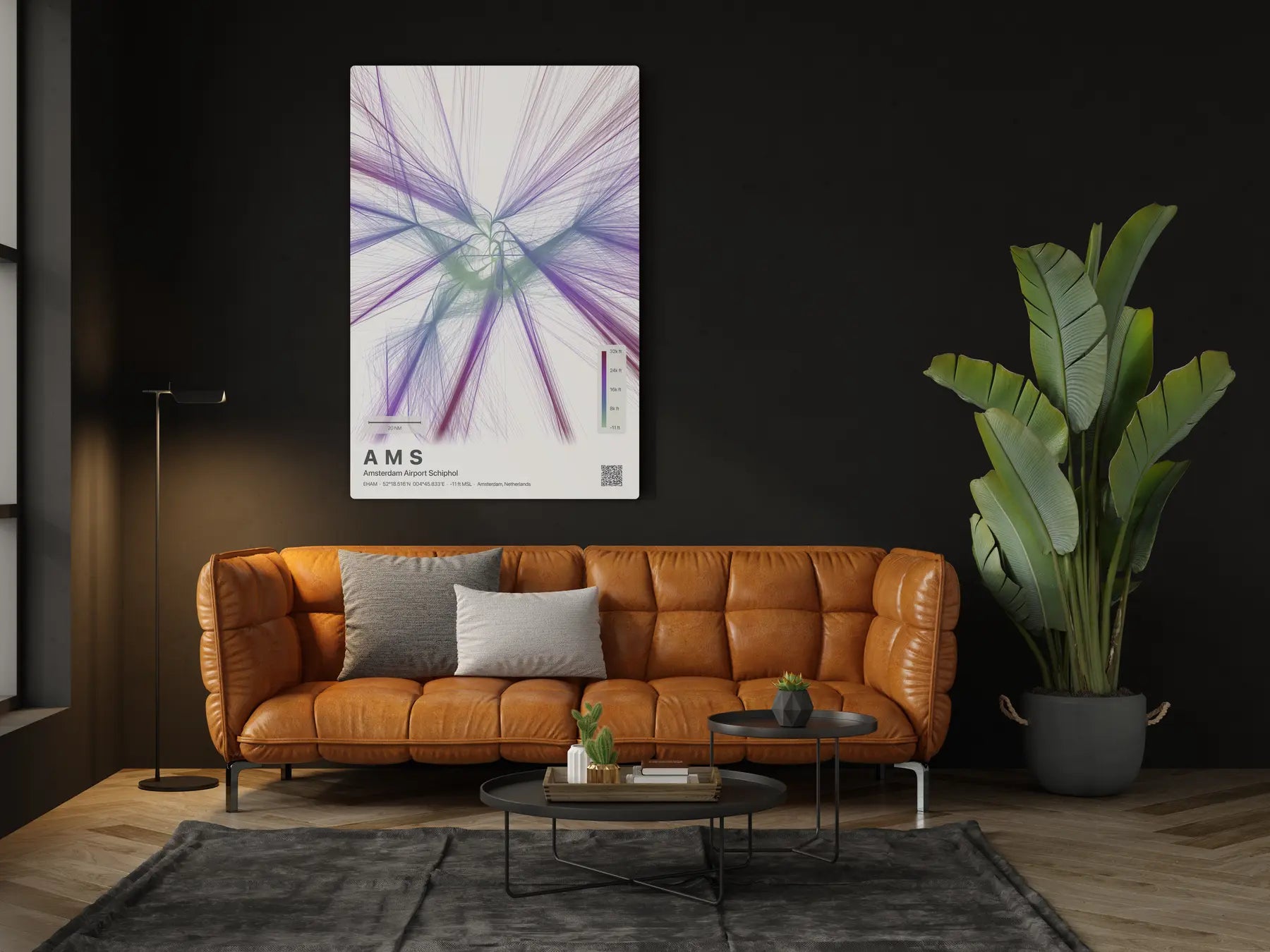 AMS flight path print — Prism theme · Light in living-room setting [hotspot:46]