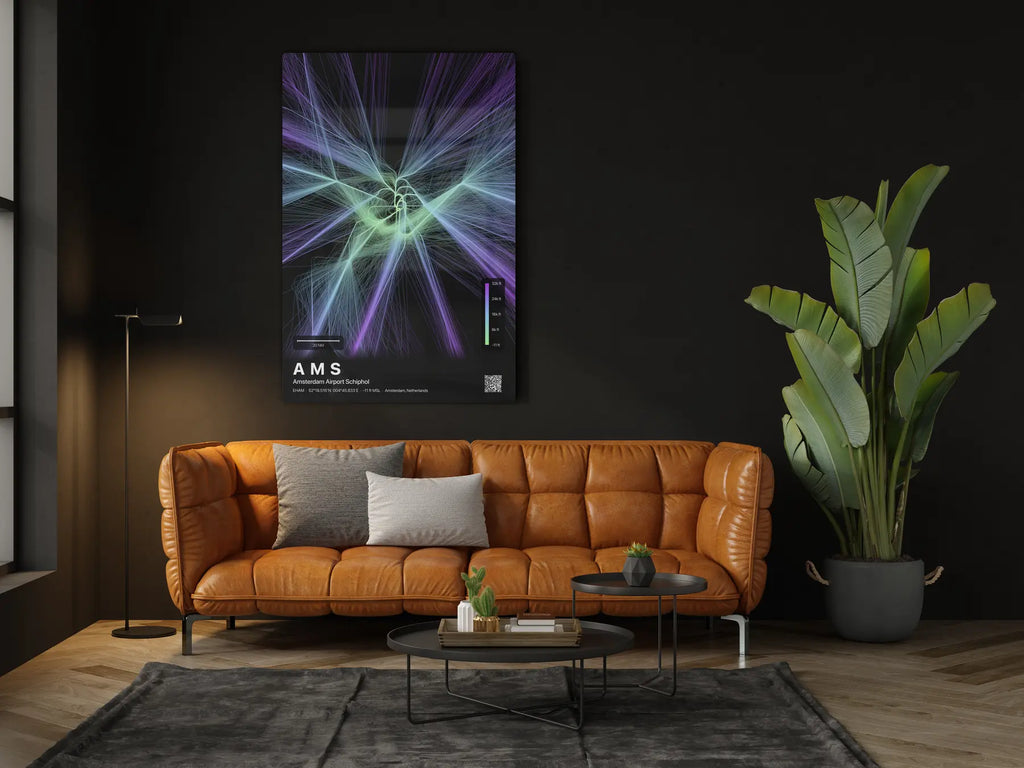 AMS flight path print — Prism theme · Dark in living-room setting [hotspot:46]