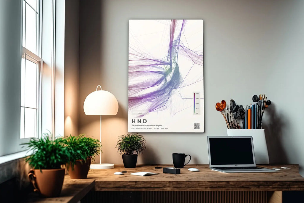 HND flight path print — Prism theme · Light in office setting [hotspot:55]