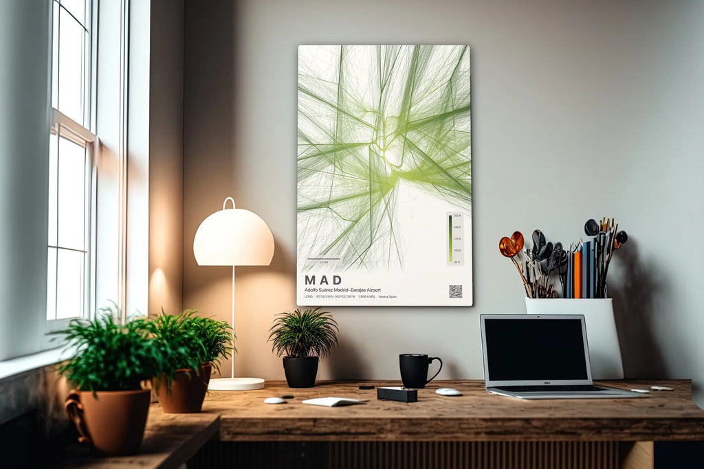 MAD flight path print — Citrus theme · Light in office setting [hotspot:55]