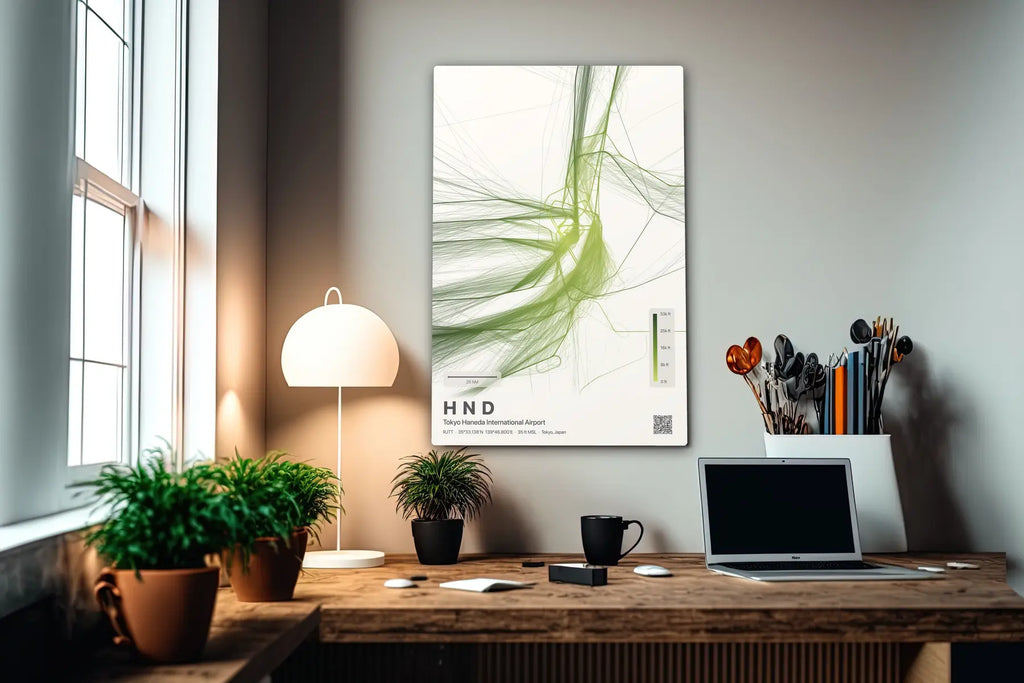 HND flight path print — Citrus theme · Light in office setting [hotspot:55]