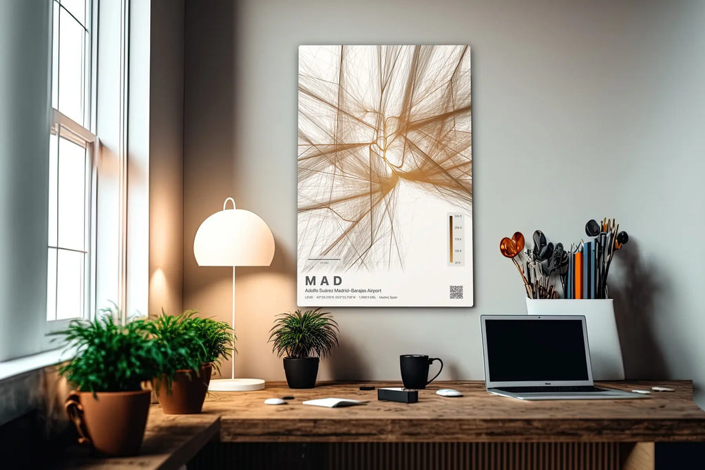 MAD flight path print — Solana theme · Light in office setting [hotspot:55]
