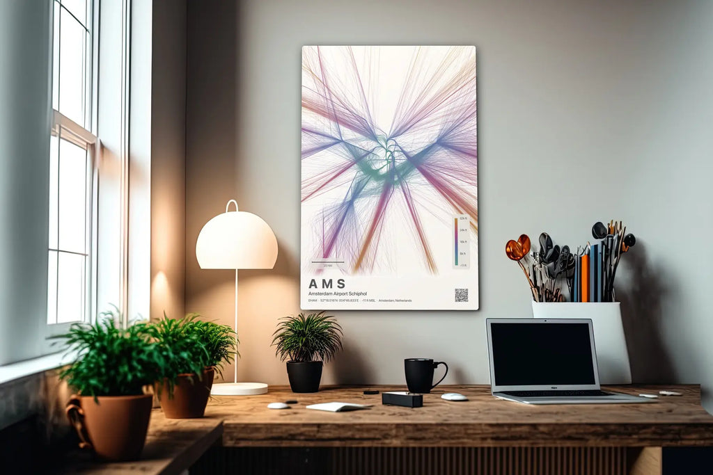 AMS flight path print — Aurora theme · Light in office setting [hotspot:55]