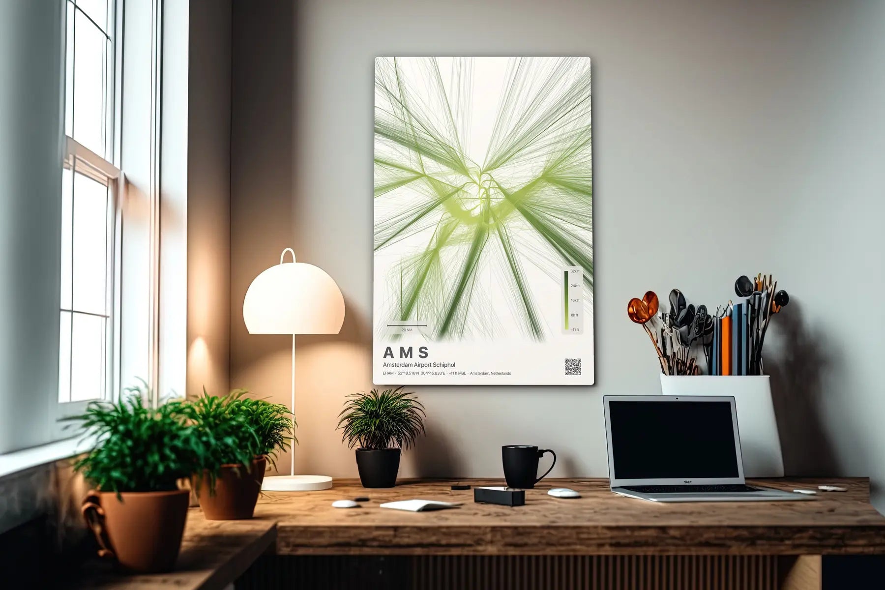 AMS flight path print — Citrus theme · Light in office setting [hotspot:55]