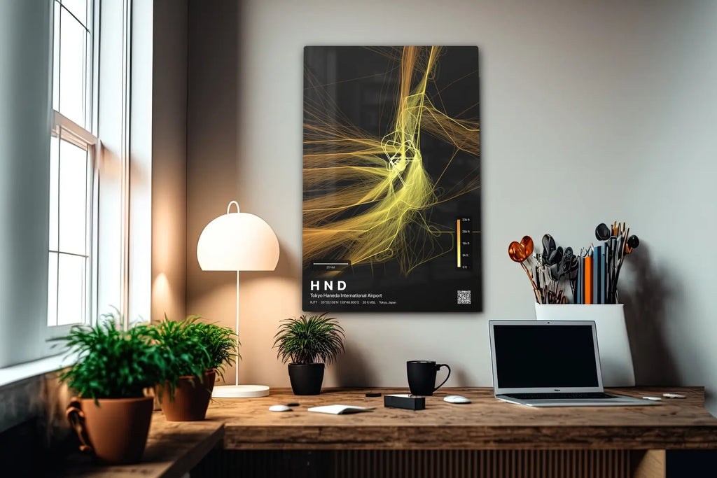 HND flight path print — Solana theme · Dark in office setting [hotspot:55]