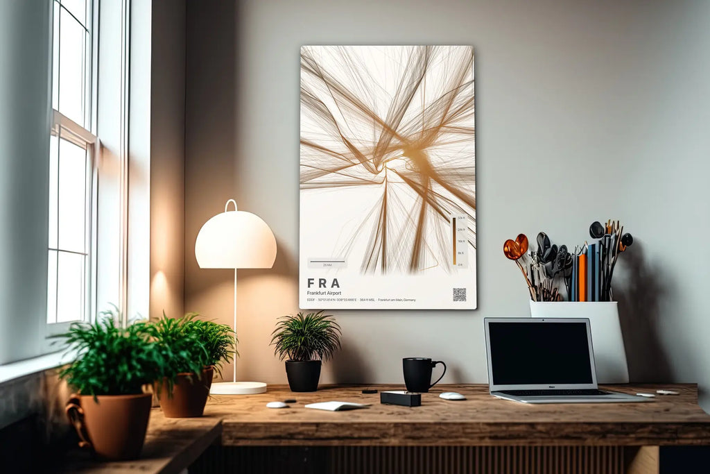 FRA flight path print — Solana theme · Light in office setting [hotspot:55]