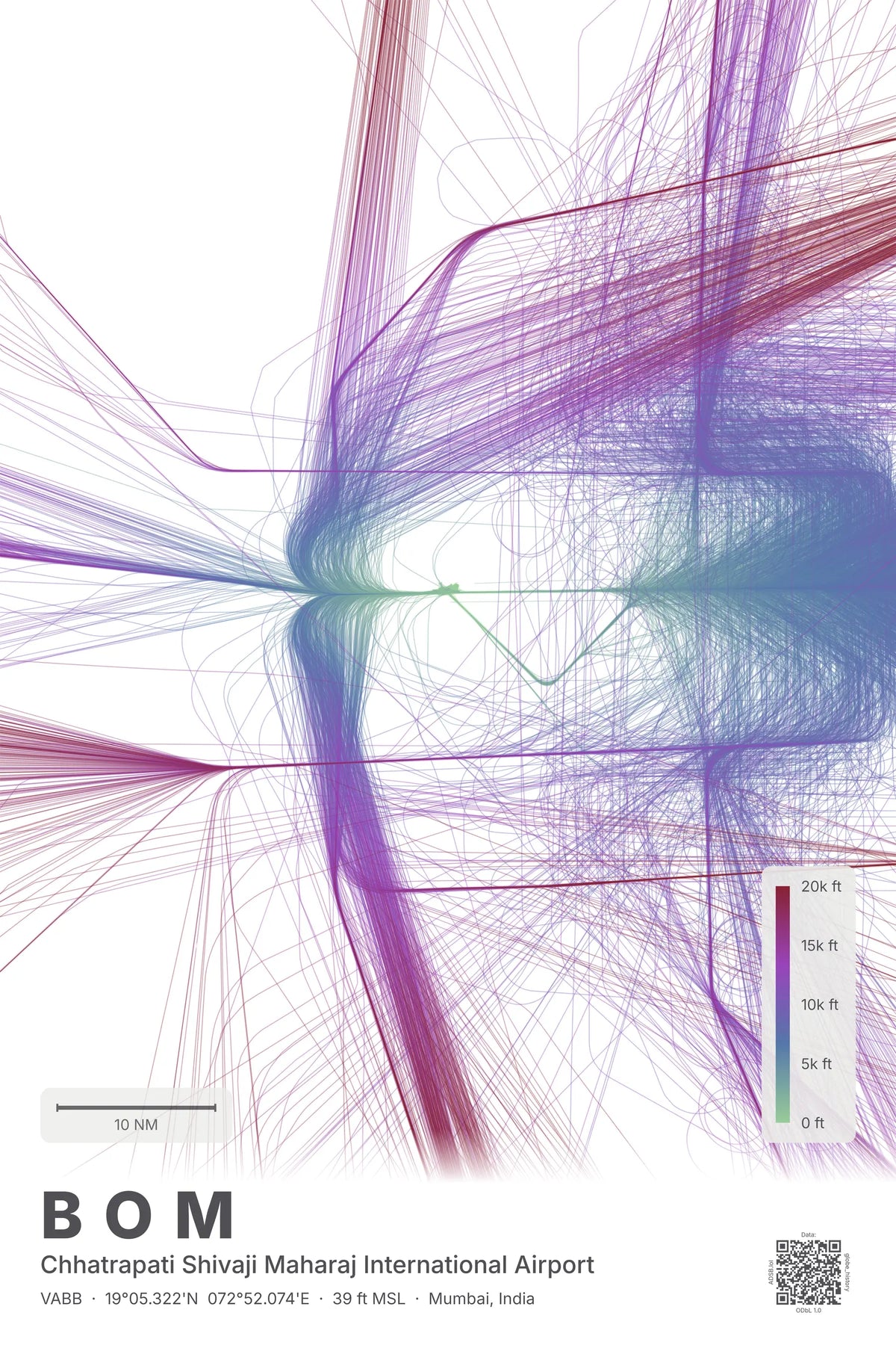 BOM flight path map — Prism theme · Light