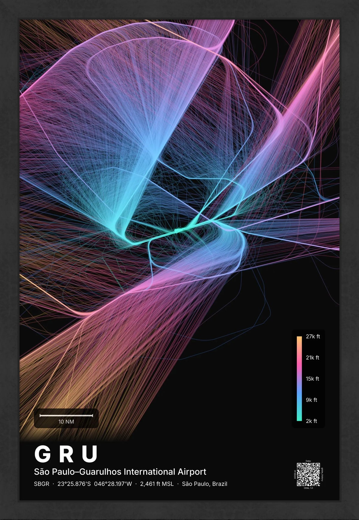 GRU flight path map — Aurora theme · Dark [material:framed_black]