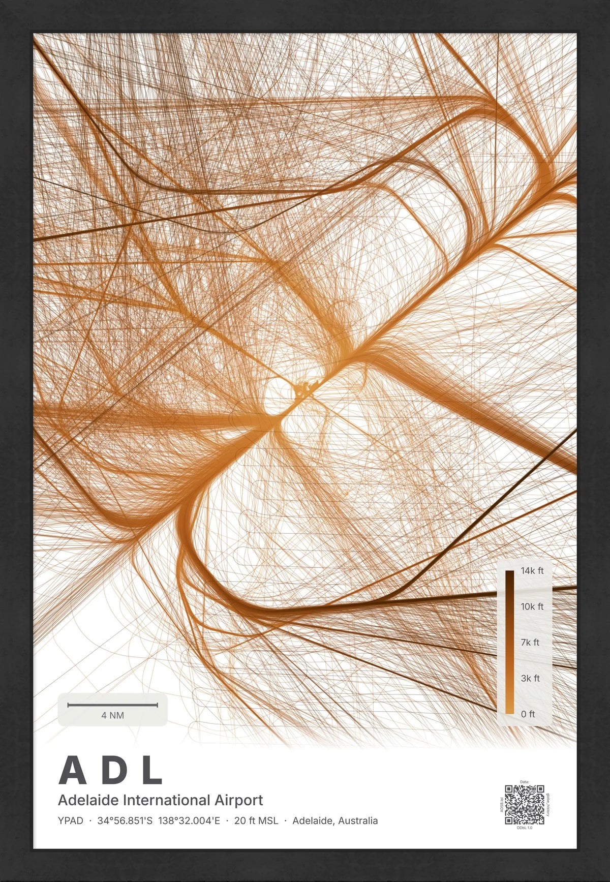 ADL flight path map — Solana theme · Light [material:framed_black]