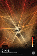 CHS flight path print — Inferno theme · Dark