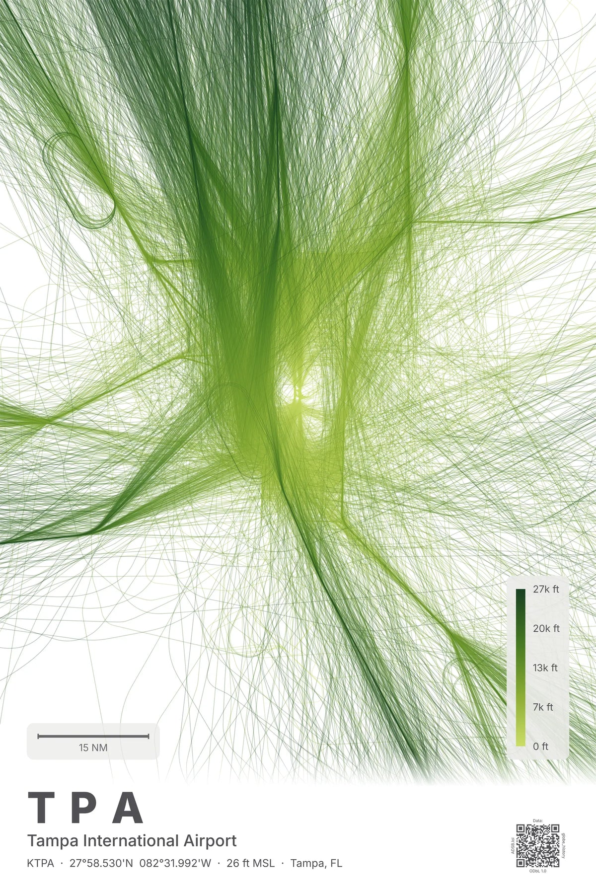 TPA flight path print — Citrus theme · Light
