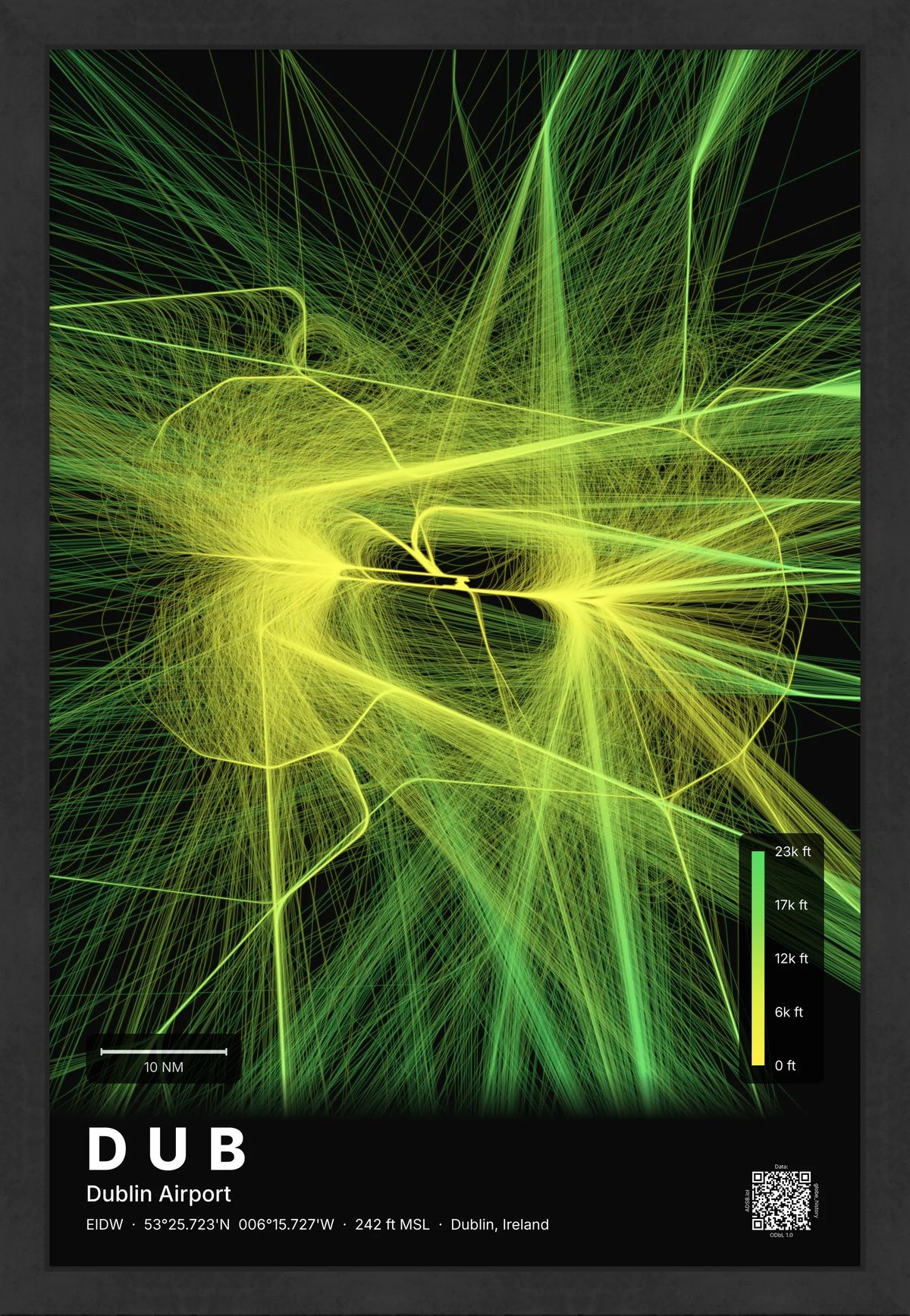 DUB flight path map — Citrus theme · Dark [material:framed_black]