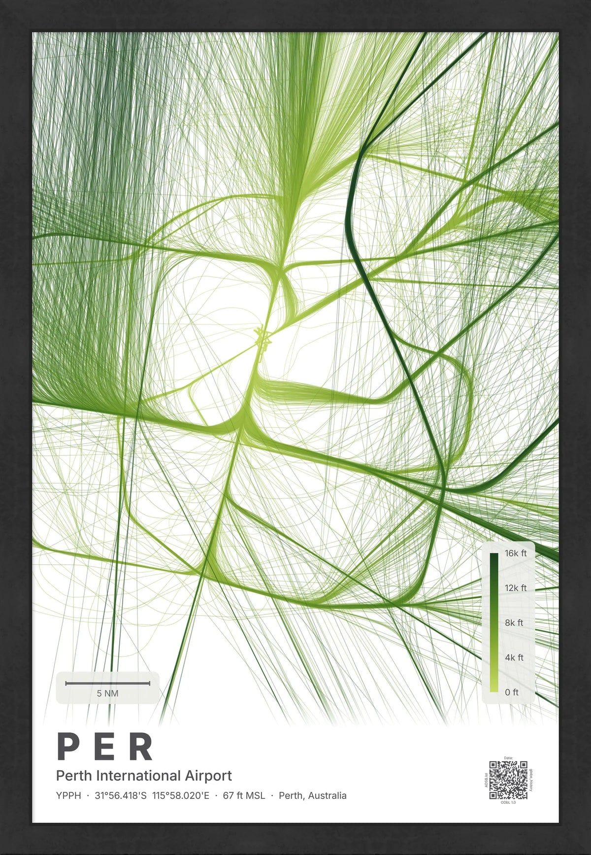 PER flight path map — Citrus theme · Light [material:framed_black]