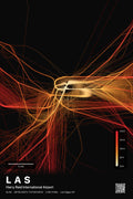 LAS flight path print — Inferno theme · Dark